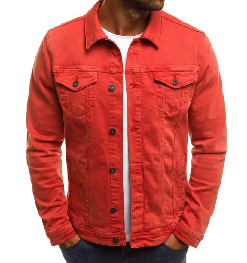 Veste En Jean À Boutons Pour Homme | Idéale Pour Le Printemps