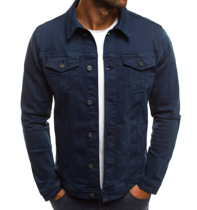 Veste En Jean À Boutons Pour Homme | Idéale Pour Le Printemps