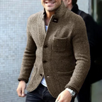 Manteau Court Uni avec Coupe Épaisse pour Homme | Idéal pour L’Hiver