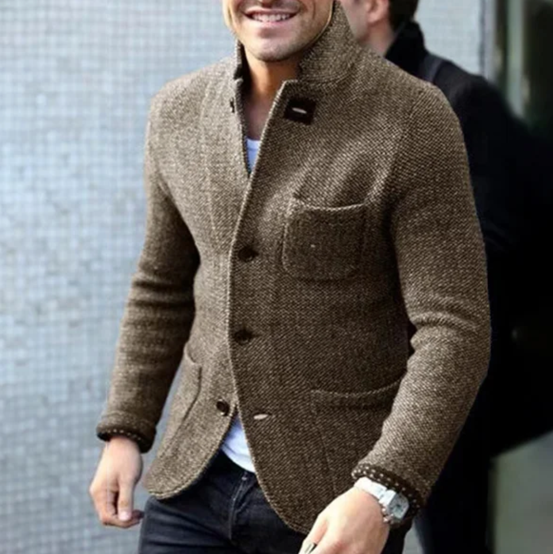 Manteau Court Uni avec Coupe Épaisse pour Homme | Idéal pour L’Hiver