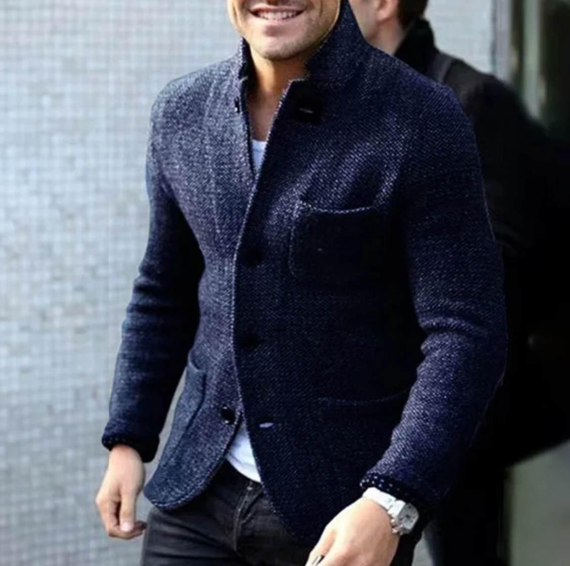 Manteau Court Uni avec Coupe Épaisse pour Homme | Idéal pour L’Hiver