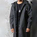 Veste Longue avec Capuche et Fermeture Zippée pour Hommes | Idéale pour l'Hiver