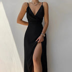 Robe Longue avec Bretelles et Coupe Évasée pour Femme | Idéale pour Événements ou Dîners