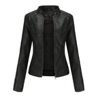 Veste Courte À Col Et Fermeture Zippée pour Femme | Idéale pour Mi-Saison