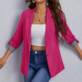 Blazer Rose À Coupe Décontractée Pour Femme | Idéal Pour Le Travail Et Les Sorties
