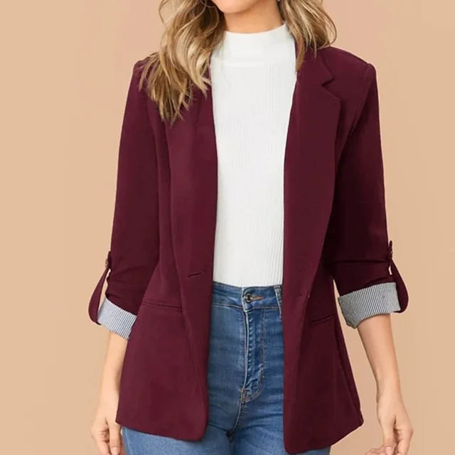 Blazer Rose À Coupe Décontractée Pour Femme | Idéal Pour Le Travail Et Les Sorties