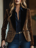 Blazer À Imprimé Léopard Avec Coupe Ample Pour Femme | Idéal Pour Les Sorties Et Le Quotidien