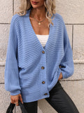 Cardigan Ample Côtelé Avec Boutons Effet Bois Pour Femme | Idéal Pour Superposition