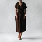 Robe Midi Portefeuille Avec Taille Ajustable Pour Femme | Idéale Pour Les Sorties Décontractées Et Occasions