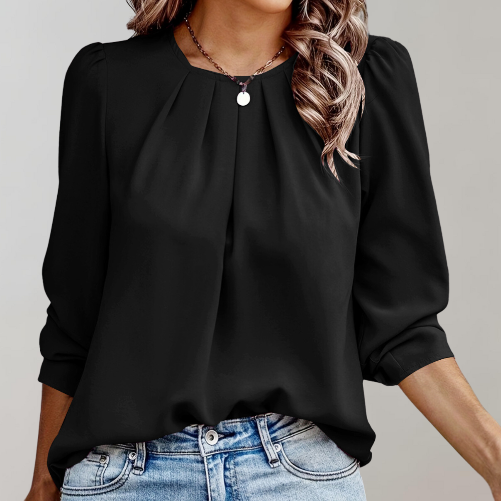 Blouse À Manches Bouffantes Avec Plis Pour Femme | Idéale Pour Un Usage Quotidien
