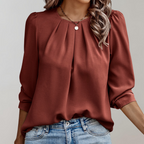 Blouse À Manches Bouffantes Avec Plis Pour Femme | Idéale Pour Un Usage Quotidien