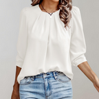 Blouse À Manches Bouffantes Avec Plis Pour Femme | Idéale Pour Un Usage Quotidien