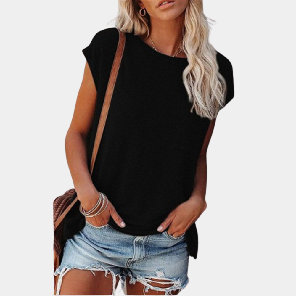T-Shirt Décontracté avec Manches Courtes pour Femme | Idéal pour l’Été