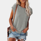 T-Shirt Décontracté avec Manches Courtes pour Femme | Idéal pour l’Été