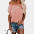 T-Shirt Décontracté avec Manches Courtes pour Femme | Idéal pour l’Été