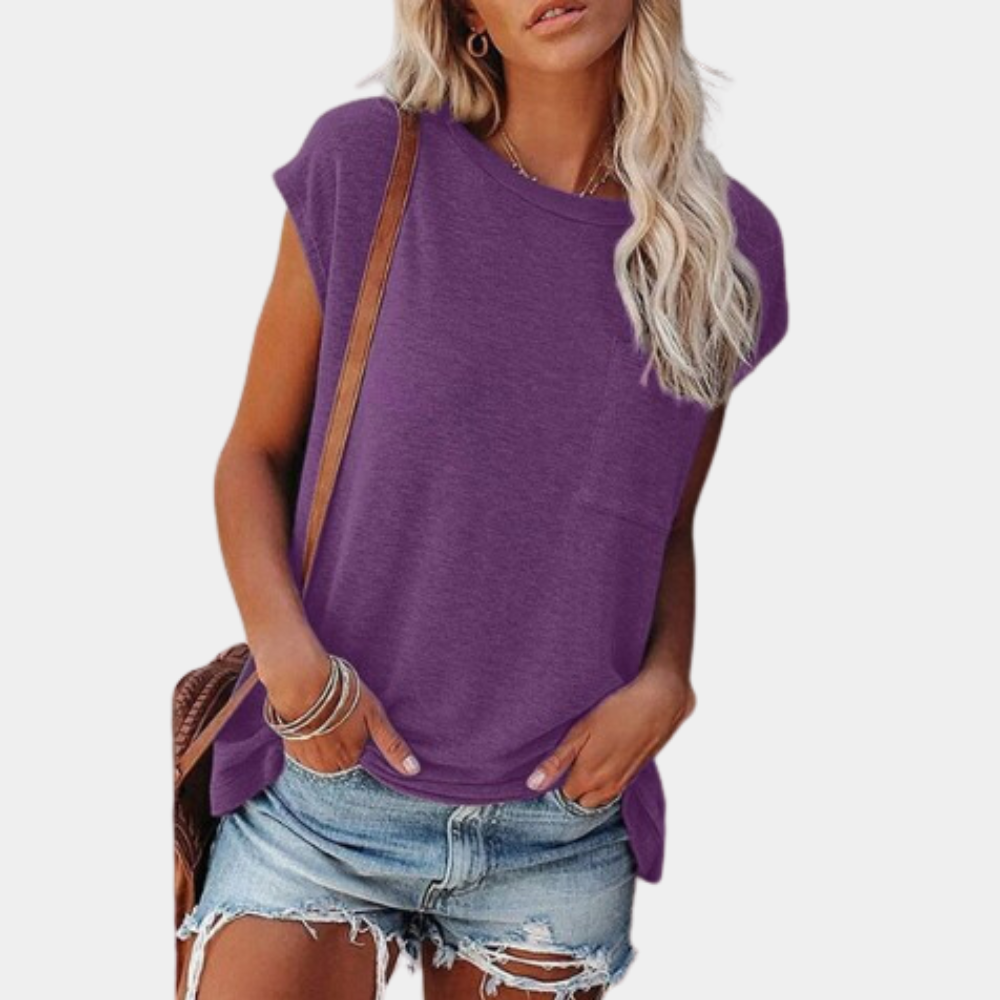 T-Shirt Décontracté avec Manches Courtes pour Femme | Idéal pour l’Été