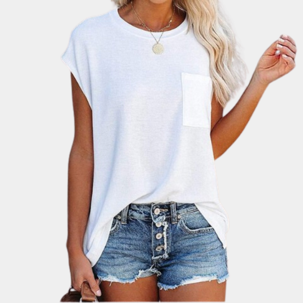 T-Shirt Décontracté avec Manches Courtes pour Femme | Idéal pour l’Été