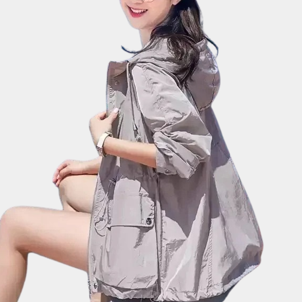 Veste Légère À Capuche Avec Poches Fonctionnelles Pour Femme | Idéale Pour Les Sorties Quotidiennes Et Les Voyages Estivaux
