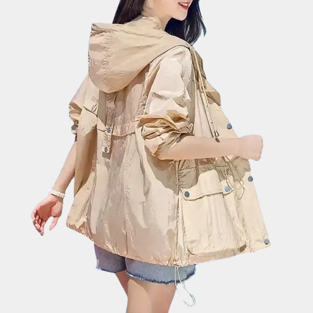 Veste Légère À Capuche Avec Poches Fonctionnelles Pour Femme | Idéale Pour Les Sorties Quotidiennes Et Les Voyages Estivaux
