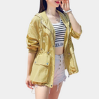 Veste Légère À Capuche Avec Poches Fonctionnelles Pour Femme | Idéale Pour Les Sorties Quotidiennes Et Les Voyages Estivaux