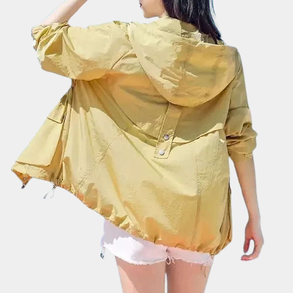 Veste Légère À Capuche Avec Poches Fonctionnelles Pour Femme | Idéale Pour Les Sorties Quotidiennes Et Les Voyages Estivaux