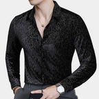 Chemise À Manches Longues À Motif Pour Homme | Idéale Pour Les Sorties Et Événements