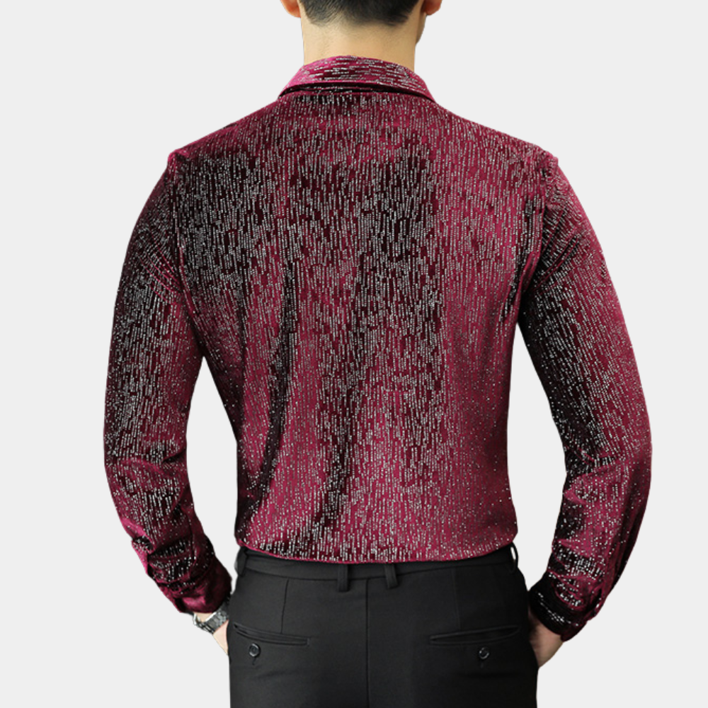 Chemise À Manches Longues À Motif Pour Homme | Idéale Pour Les Sorties Et Événements