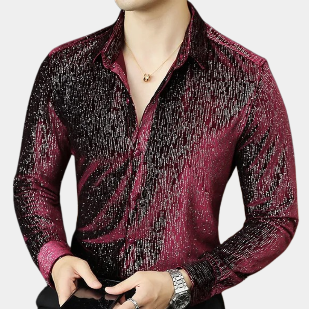 Chemise À Manches Longues À Motif Pour Homme | Idéale Pour Les Sorties Et Événements