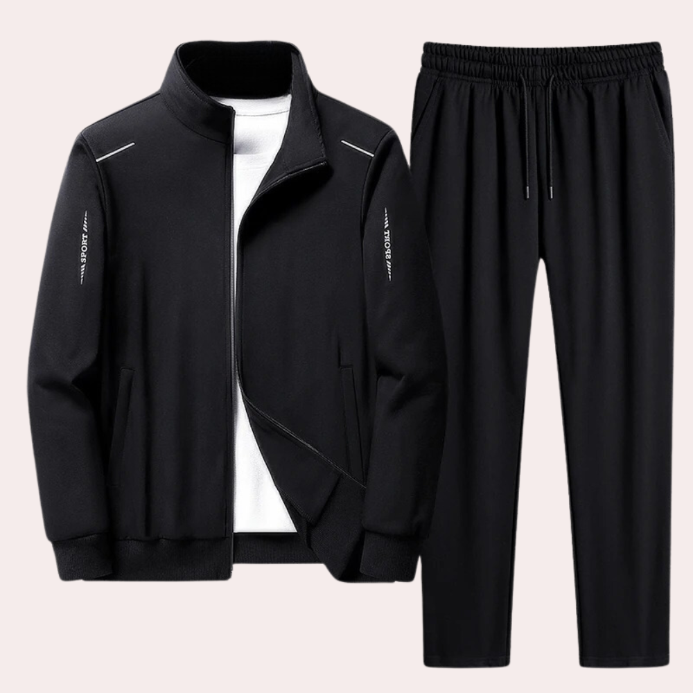 Ensemble Deux Pièces avec Veste Zippée et Pantalon pour Homme | Idéal pour Un Usage Quotidien