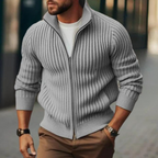 Pull Zippé À Maille Côtelée Pour Homme | Idéal Pour Une Utilisation Quotidienne