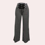 Pantalon à Motif Pied-de-Poule pour Femme | Idéal pour le Bureau et les Occasions Formelles