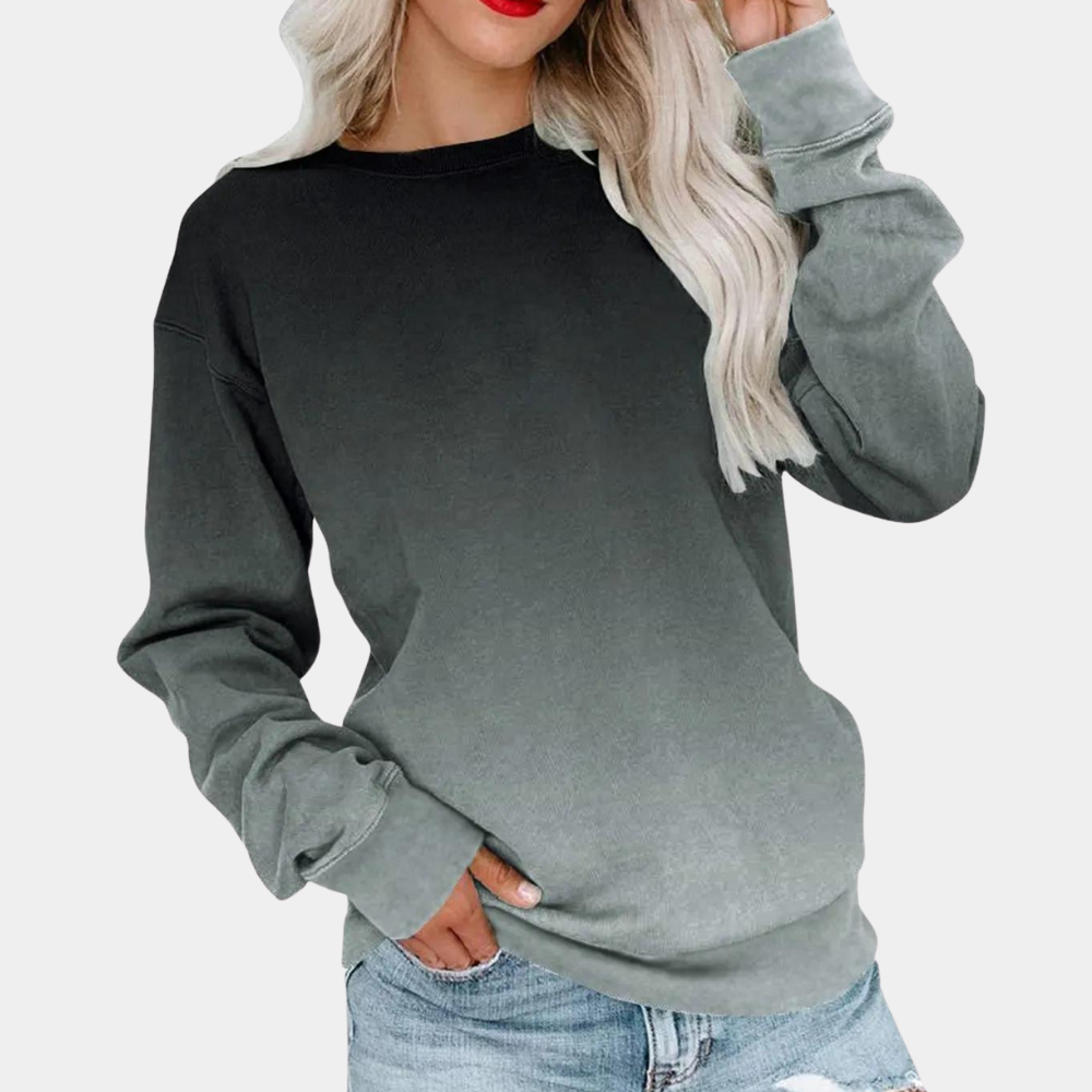 Sweatshirt À Effet Dégradé avec Coupe Décontractée pour Femmes | Idéal pour Les Saisons Fraîches