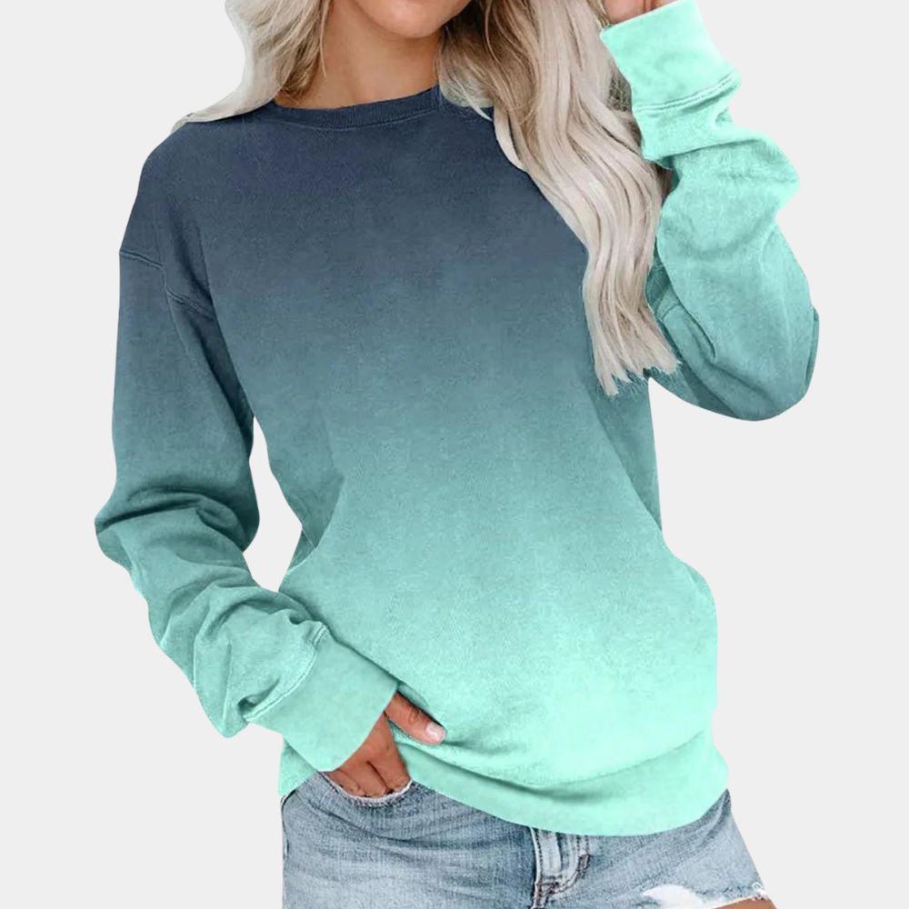 Sweatshirt À Effet Dégradé avec Coupe Décontractée pour Femmes | Idéal pour Les Saisons Fraîches
