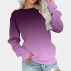 Sweatshirt À Effet Dégradé avec Coupe Décontractée pour Femmes | Idéal pour Les Saisons Fraîches