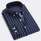 Chemise À Manches Longues Rayée Slim Fit Pour Homme | Idéale Pour Usage Décontracté