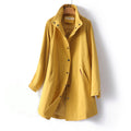 Trenchcoat Midi Avec Col Montant Et Manches Longues Pour Femmes | Idéal Pour Le Travail Ou Les Sorties