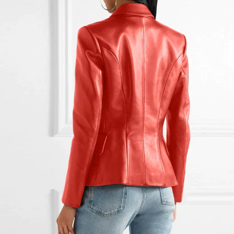 Blazer à Double Boutonnage avec Revers Classiques pour Femmes | Idéal pour Tenues Professionnelles et Quotidiennes