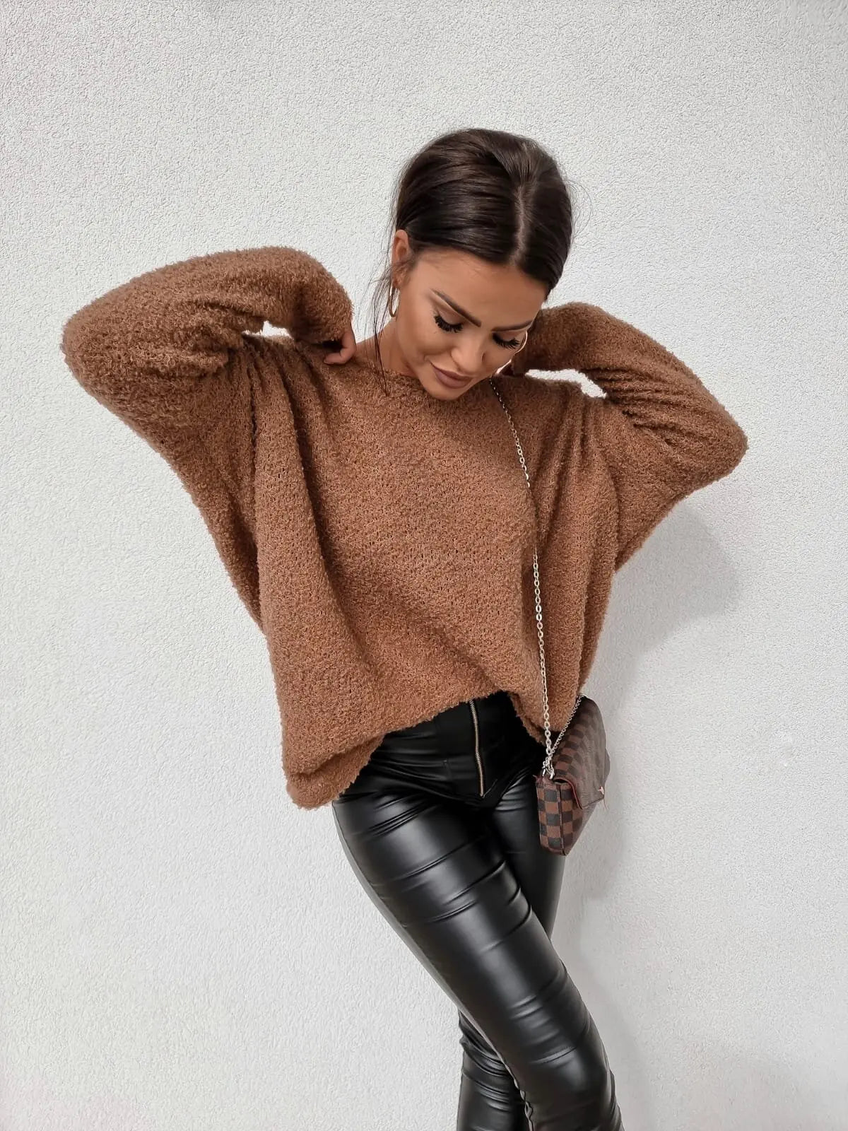 Pull Coupe Ample À Manches Longues Et Épaules Tombantes Pour Femme | Idéal Pour Usage Quotidien Et Détente