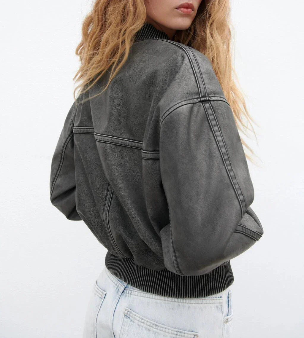 Veste Bomber Avec Finitions Côtelées Et Fermeture Zippée Pour Femmes | Idéal Pour Un Usage Quotidien