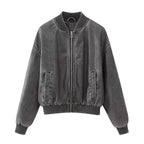Veste Bomber Avec Finitions Côtelées Et Fermeture Zippée Pour Femmes | Idéal Pour Un Usage Quotidien