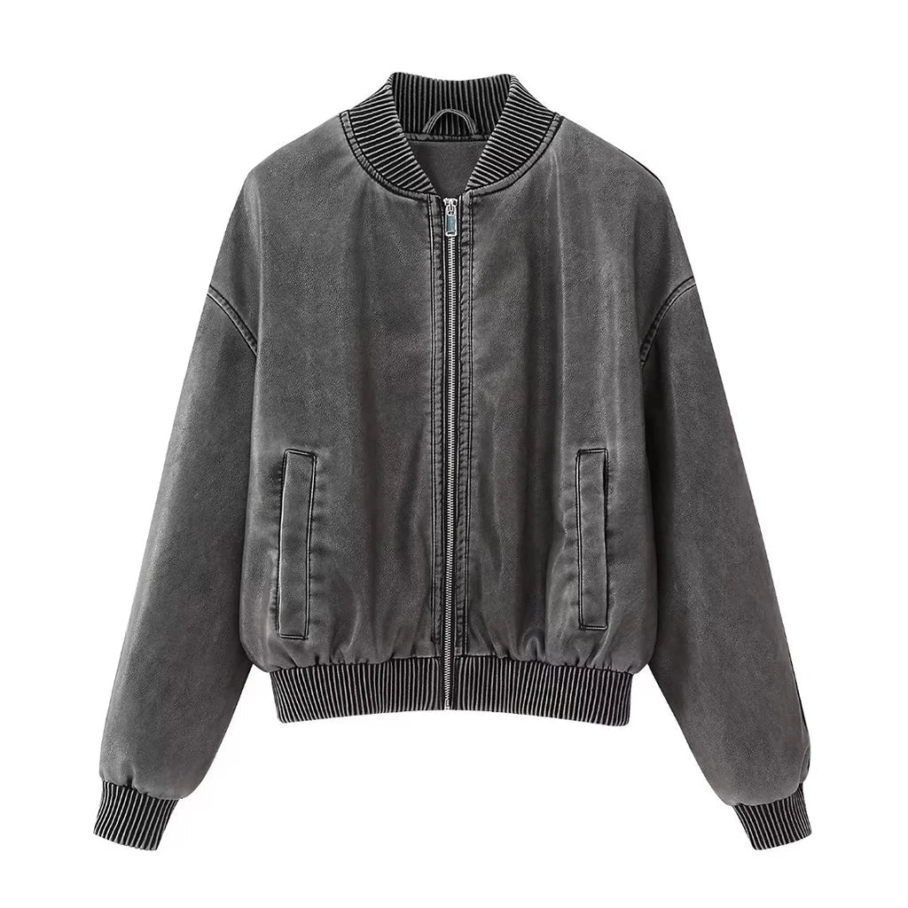 Veste Bomber Avec Finitions Côtelées Et Fermeture Zippée Pour Femmes | Idéal Pour Un Usage Quotidien