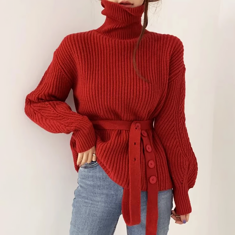 Pull À Col Haut Avec Coupe Ample Pour Femme | Idéal Pour Saison Froide