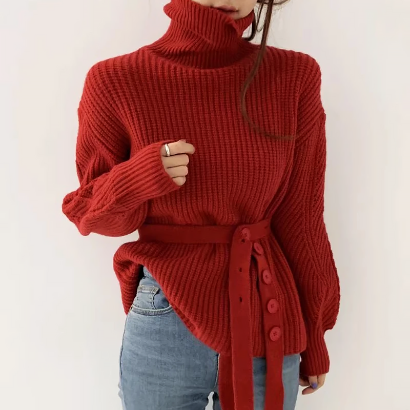 Pull À Col Haut Avec Coupe Ample Pour Femme | Idéal Pour Saison Froide