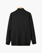Pull en Maille Torsadée avec Demi-Zip et Col Haut pour Homme | Ideal pour Usage Quotidien