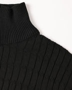 Pull en Maille Torsadée avec Demi-Zip et Col Haut pour Homme | Ideal pour Usage Quotidien