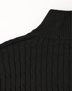 Pull en Maille Torsadée avec Demi-Zip et Col Haut pour Homme | Ideal pour Usage Quotidien