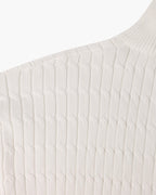 Pull en Maille Torsadée avec Demi-Zip et Col Haut pour Homme | Ideal pour Usage Quotidien