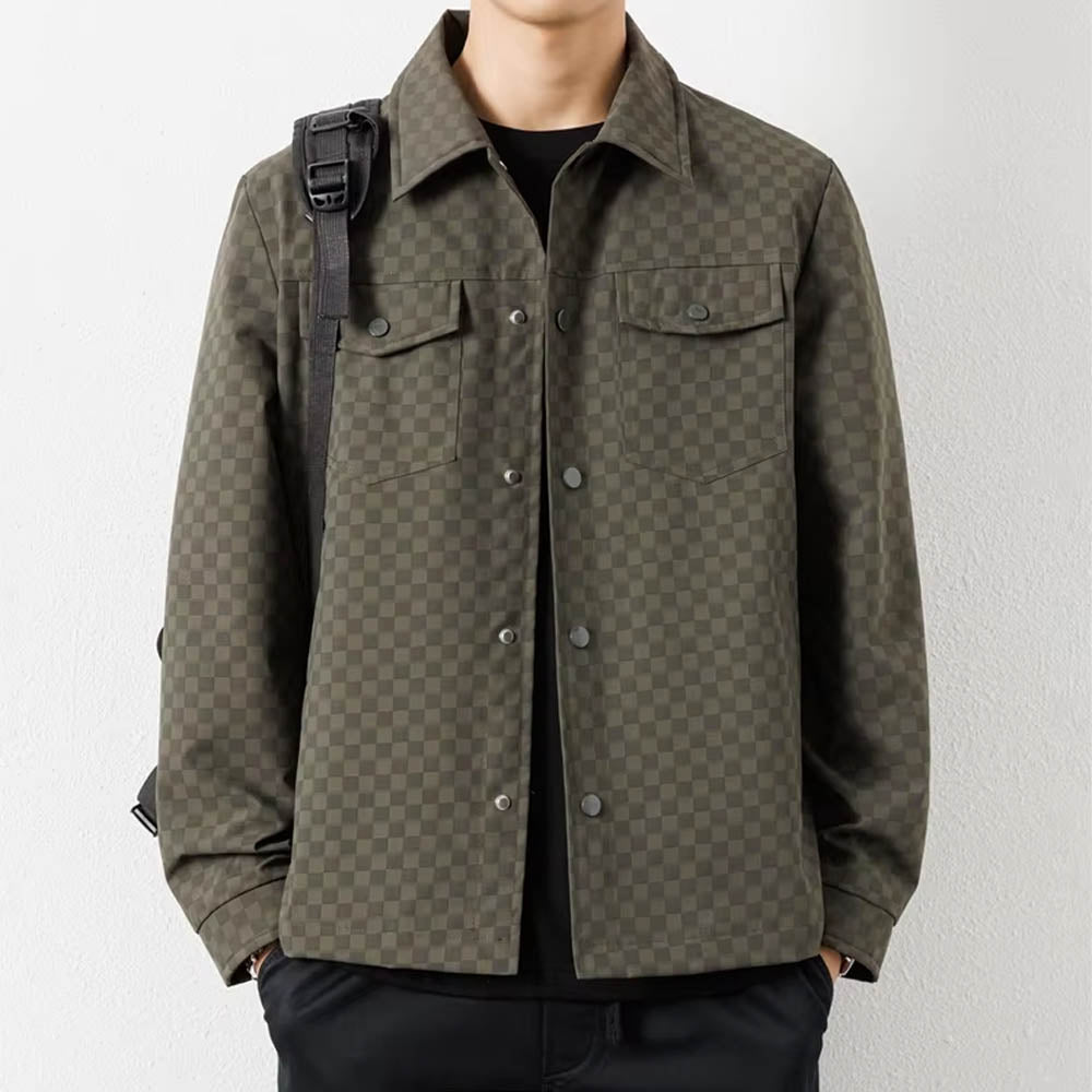 Veste Chemise À Carreaux Avec Fermeture Boutonnée Pour Homme | Idéal Pour Usage Quotidien