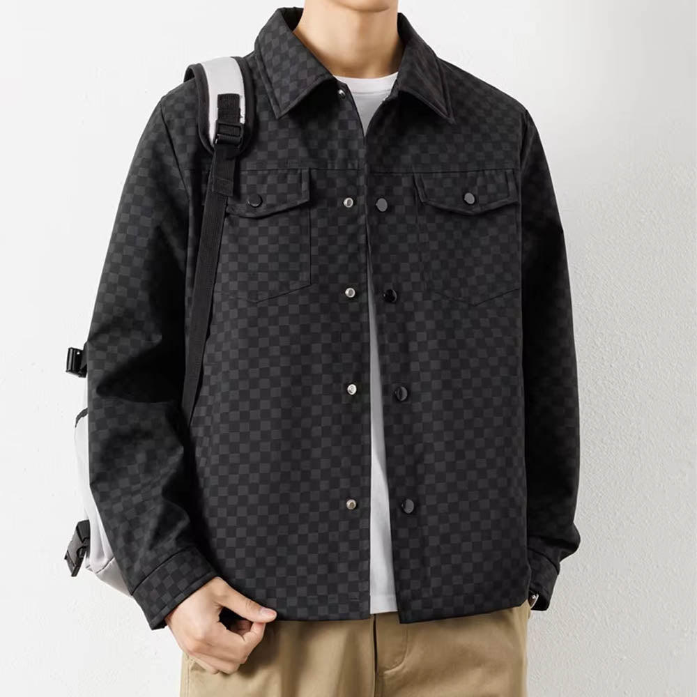 Veste Chemise À Carreaux Avec Fermeture Boutonnée Pour Homme | Idéal Pour Usage Quotidien