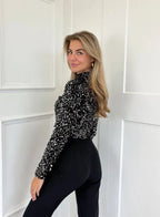 Top À Paillettes Avec Encolure Ronde Pour Femme | Idéal Pour Les Occasions Festives Et Soirées